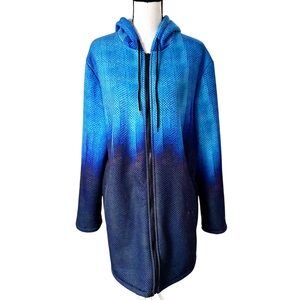 EUC! AMAZON SHERPA LINED LONG MENS 3D PATTERNED JACKET